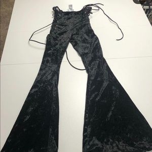 iHeartraves velvet flare pants
